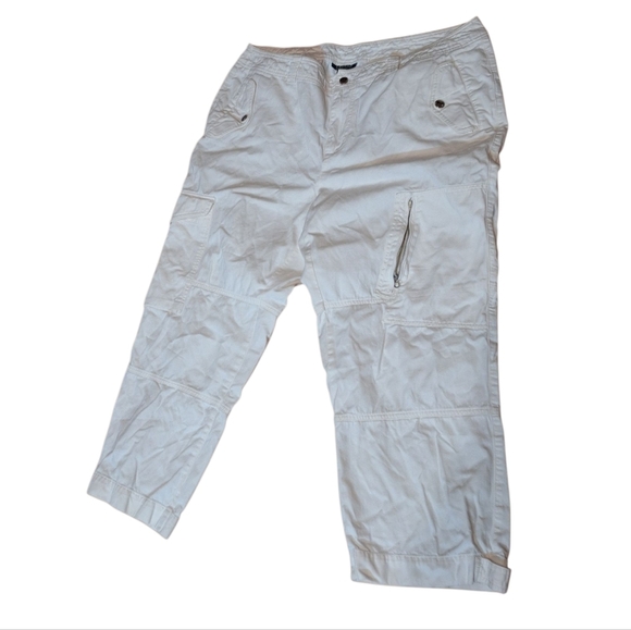 Lauren Ralph Lauren White Cargo Pants Plus Size Ladies 18 Gorpcore Utility HIKE - Picture 3 of 4